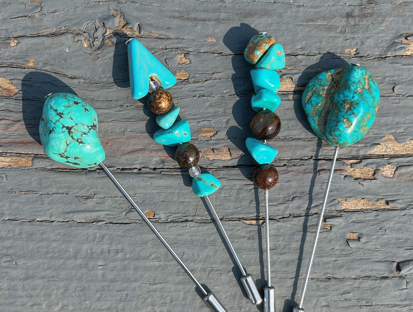Turquoise Stick Hat Pins